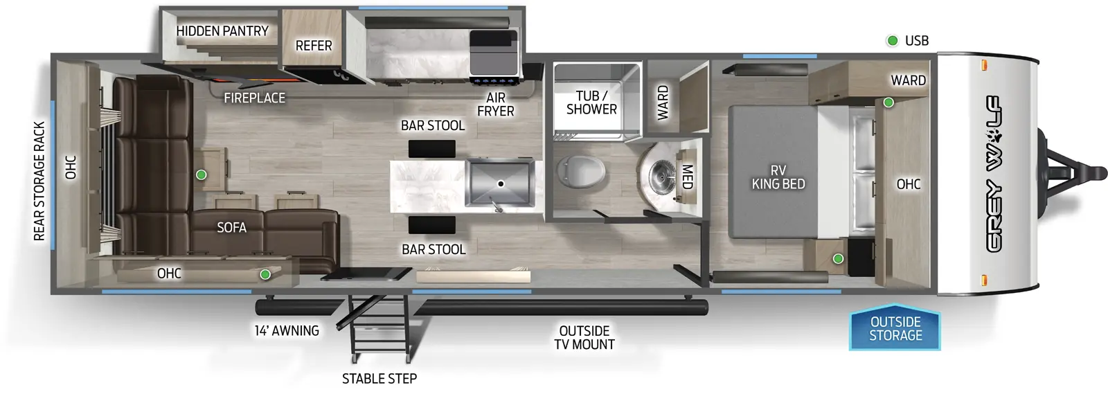 Grey Wolf 27LH Floorplan